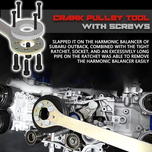 Intake/Exhaust Cam Sprocket Wrench Tool & Crank Pulley Wrench Holder Tool with Screws & Engine Cam Gear Lock/Camlock Tool Kit for Subaru STD in Kuwait