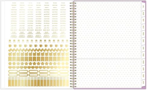 2026-2027 مصمم يوم بلو سكاي كيريدج ليلك 8 × 11 بوصة مخطط أسبوعي وشهري للسنة الأكاديمية، غطاء بلاستيكي (158165) in Kuwait