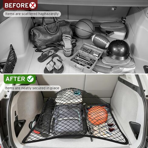 Cargo Net for SUV Rear Trunk Bed Compatible with Nissan Rogue Altima Sentra Kicks Murano Maxima Versa 2000-2025 2026 Accessories Elastic Netting Cover Net Stretchable Mesh Organizer in Kuwait