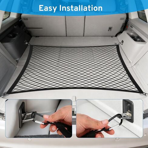 Cargo Net for SUV Rear Trunk Bed Compatible with Nissan Rogue Altima Sentra Kicks Murano Maxima Versa 2000-2025 2026 Accessories Elastic Netting Cover Net Stretchable Mesh Organizer in Kuwait