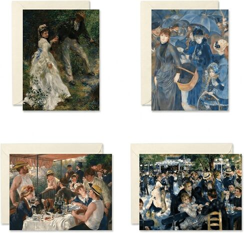 Renoir Impressionist Note Cards — 16 Blank Art Cards with Envelopes in Keepsake Gift Box in Saudi Arabia