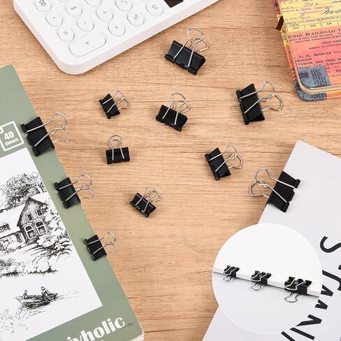 405 Pack Colorful Paper Clips and Black Binder Clips Assorted Sizes,Cute Colored PaperClips and Binder Clip for Office Supplies Home, School in Saudi Arabia