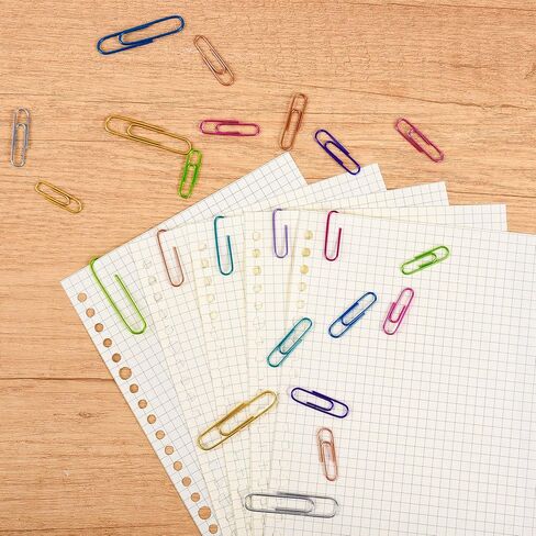 405 Pack Colorful Paper Clips and Black Binder Clips Assorted Sizes,Cute Colored PaperClips and Binder Clip for Office Supplies Home, School in Saudi Arabia