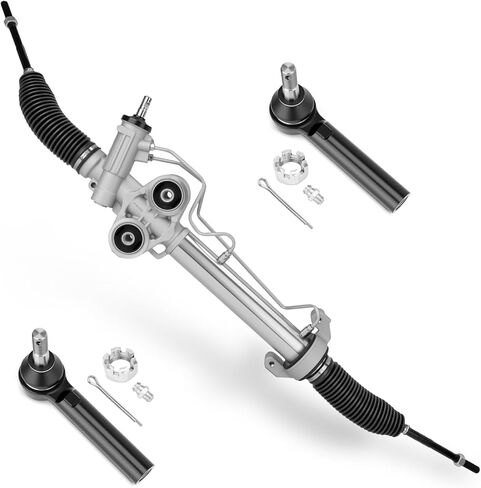 Rack and Pinion Steering Assembly Compatible with 2007-2014 Cadillac Escalade ESV EXT, Chevrolet Silverado Suburban 1500 Tahoe Avalanche, GMC Sierra Yukon XL 1500, 2 Outer Tie Rods, Replace #22-1036 in Saudi Arabia