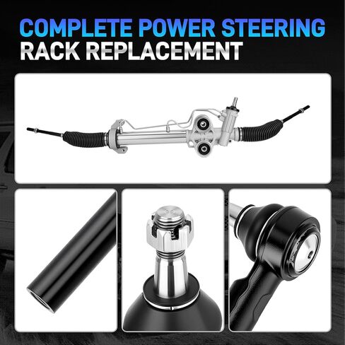 Rack and Pinion Steering Assembly Compatible with 2007-2014 Cadillac Escalade ESV EXT, Chevrolet Silverado Suburban 1500 Tahoe Avalanche, GMC Sierra Yukon XL 1500, 2 Outer Tie Rods, Replace #22-1036 in Saudi Arabia