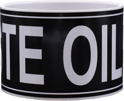 Waste Oil Sticker, 2.25 x 8.25 Inches, Pack of 25, Durable Waste Oil Stickers for Fuel Tank, Fuel Containers, Pumps, Storage Tanks, Maintains Safety and Efficiency in Kuwait