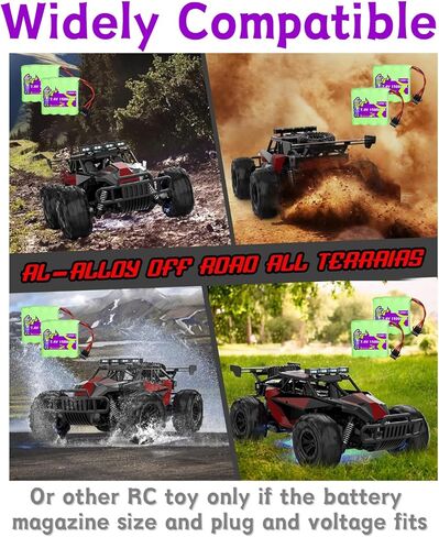 2S 7.4V 1500mAh SM4P Plug Li-ion Batteries for1:12 Monster, DE36W,Bluejay Remote Control Car, DE65 1809 RC Cars / DE36,2.4GHz High Speed RC Cars Toys, RC Truck with Charge -2Pcs in Saudi Arabia