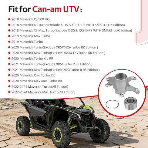 JAVIK مغزل مفصل جانب الركاب الأمامي الأيمن مع محمل لـ Can-am Maverick X3 Turbo Max Turbo 2018-2024، O.E.M#706204786 706202760 in Kuwait