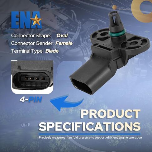 ENA Manifold Absolute Pressure Sensor Compatible with 2006 2007 2008 2009 2010 VW Volkswagen Jetta Beetle Rabbit Bora Replacement for AS425 036906051G in Kuwait