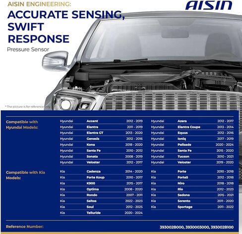 AISIN AFTERMARKET PRSAZ-00171 مستشعر الضغط المطلق المنوع (MAP) - متوافق مع Hyundai Elantra، Sonata، Santa Fe، Accent، Tucson، Kia Soul، Optima، Forte، Sportage، Rio، Sedona in Kuwait