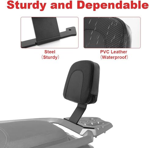 مسند ظهر Xitomer للركاب متوافق مع 2025 YW125 Zuma 125 Bolt على الجلد الخلفي Sissy Bar مسند ظهر متوافق مع YW125 Zuma 125 2022-2025 in Kuwait