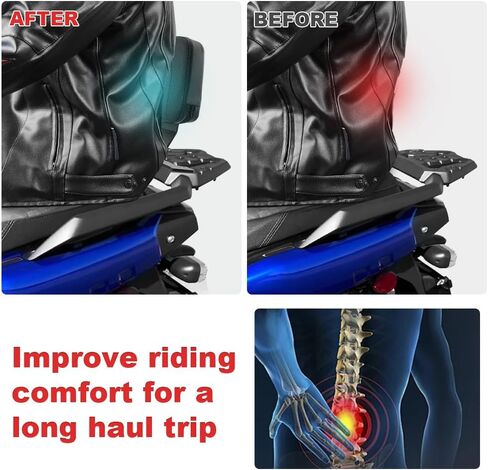 مسند ظهر Xitomer للركاب متوافق مع 2025 YW125 Zuma 125 Bolt على الجلد الخلفي Sissy Bar مسند ظهر متوافق مع YW125 Zuma 125 2022-2025 in Kuwait