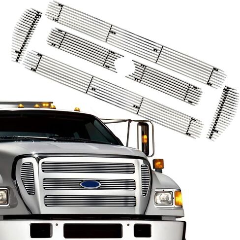 الكروم الشواية يناسب 2004-2015 فورد F-650 F-750 2005 2006 2007 2008 2009 2010 2011 2012 2013 2014 الرئيسي العلوي مصبغة إدراج in Kuwait