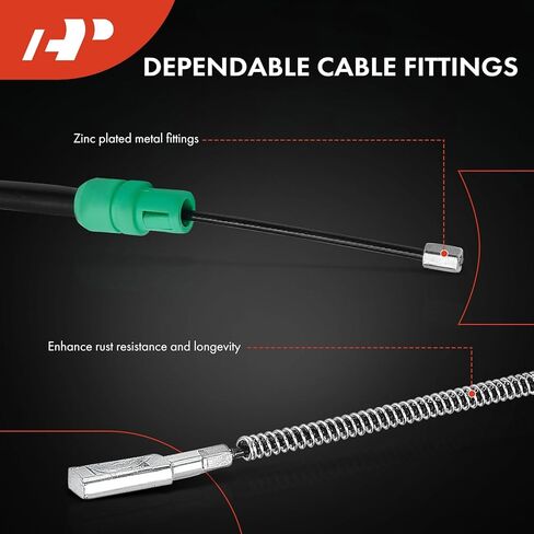 A-Premium Rear Driver Side Parking Brake Cable Assembly Compatible with Chrysler, Dodge Models: Town & Country 2004-2007, Voyager 2001-2003, Caravan 2001-2007 - Replace# 4721029AJ, 4721029AL in Kuwait