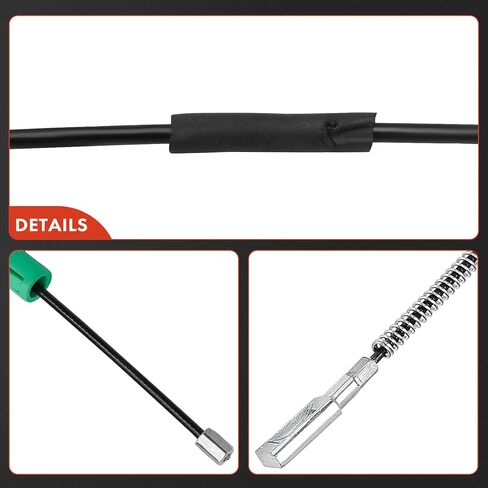 A-Premium Rear Driver Side Parking Brake Cable Assembly Compatible with Chrysler, Dodge Models: Town & Country 2004-2007, Voyager 2001-2003, Caravan 2001-2007 - Replace# 4721029AJ, 4721029AL in Kuwait