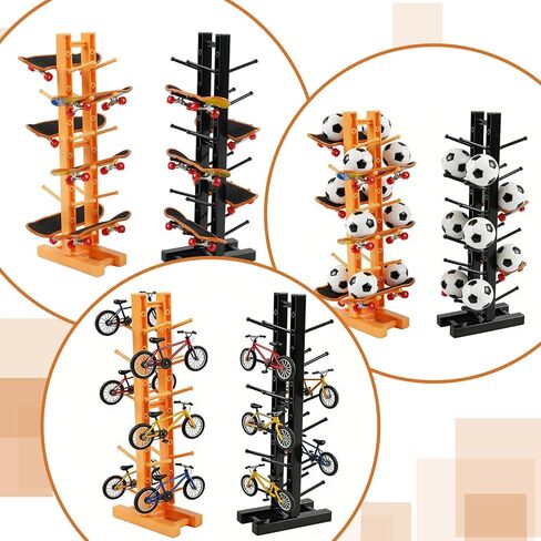 Compatible with Tech Deck,Holds 12 Mini Finger Skateboards,Fingerboard Collection Organizer for Display&Storage,2pcs (Black&Yellow),not Include Finger Skateboards in Saudi Arabia