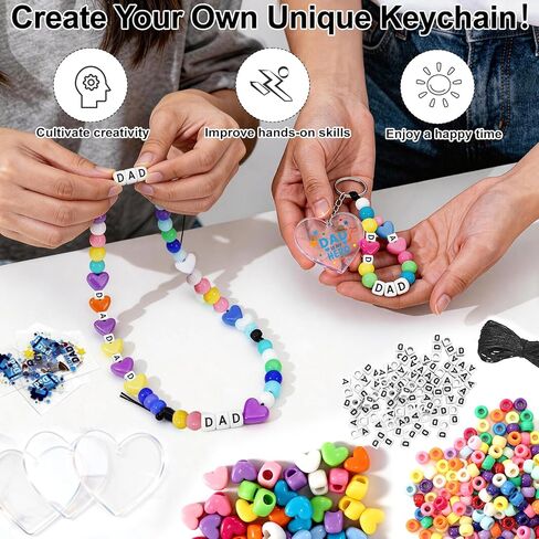 YGEINIT 24 Set Fathers Day Crafts Kits, Dad DIY Keychain Bulk Set with Acrylic Blank and UV DTF Stickers, Father's Craft Gifts Making Kit, Funny Classroom Home Birthday Art Activities Party Favors in Saudi Arabia