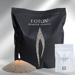 Foton Pearled Candle Grande Bag 64oz - Sage Green Unscented Non Toxic Luxury Long Lasting Powder Candles - Refillable Candle Sand with 100 Wicks for Candle Making in Saudi Arabia