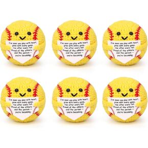 Rimvoe 6pcs Crochet Softball Gift with Positive Encouragement, Meaningful Keepsake for Senior Night or Graduation, Perfect for Players and Team in Saudi Arabia