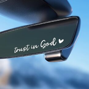 3 PCS Trust in God Rearview Mirror Car Stickers, Waterproof Vinyl Decals, Christian Car Accessories for Women, Cute Rear View Mirror Sticker for Auto Decor Fits Most Vehicles (Pink) in Saudi Arabia