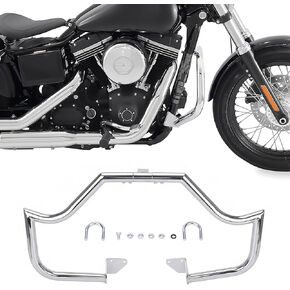 Motorcycle Highway Bar Engine Guard Crash Bar for Harley Davidson Dyna Street Bob/Low Rider/Wide Glide/Fat Bob/Super Glide Custom/Switchback 2006-2017 (Black) in Saudi Arabia