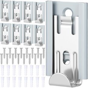 Duraaamo 8 Pack 8 Pack Nickel Plated Adjustable Mirror Clip Set for Wall Mounting Frameless Mirror Suitable for 1/4-inch Flat Edge Seamed Beveled Edge Models in Saudi Arabia