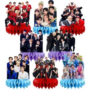 8Pcs Stray Kids Honeycomb Table Centerpiece Stray Kids Birthday Party Supplies Table Decorations for Kids Party Decorations in Saudi Arabia