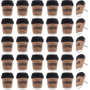 30 Pack Coffee Cup Decorative Push Pins Cute Thumbtacks for Cork Bulletin Board Map Office in Saudi Arabia