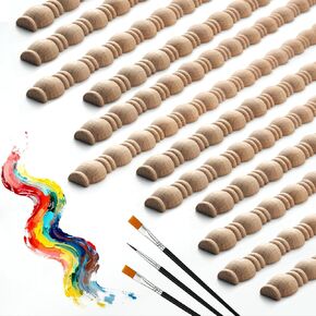 12 Pcs Beaded Wood Trim, Half Round Wood Beads Molding Strips, 15.75" Unfinished Wooden Moulding for DIY Crafts, Wall, Cabinet, Frame & Door Decoration(Paintable, W:0.55in × T:0.28in) in Saudi Arabia