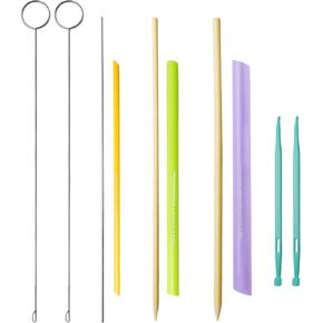 10pcs Tube Turner Sewing Tool - Fabric Turning Tool Kit with Point Turner for Straps, Belts & Fine Tubes, Assorted Sizes 3/16", 3/8" & 1/2" for Quick DIY Fabric Turning & Corner Smoothing in Kuwait