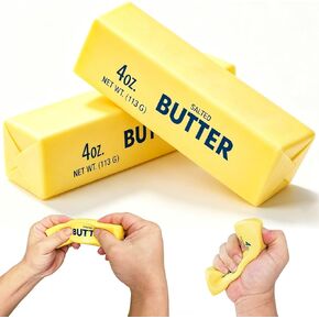 Slow Rising Butter Squishy - 2 Pack Realistic Wet Soft Butter Stick Squishy Toys, Stress Relief Fidget Toys for Adults, Squeeze Desk Decor Gifts in Saudi Arabia