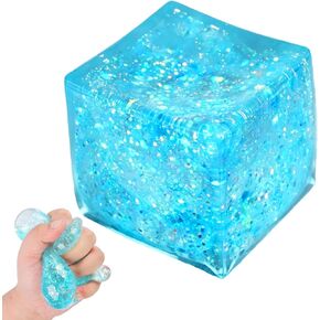 Cube Squishy Stress Cube for Adults, Ice Cube Squishies Balls, Squishy Slow Rising Fidget Cube Sensory for Anxiety Stress Relief High Density Ice Squeeze Ball Cubes in Saudi Arabia