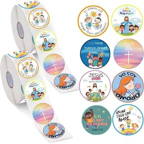 Spanish Bible Verse Stickers | Clear Inspirational Jesus Decals | Faith-Themed Crafts, Diaries, Scrapbooks, Birthdays, Envelopes (Waterproof) in Saudi Arabia