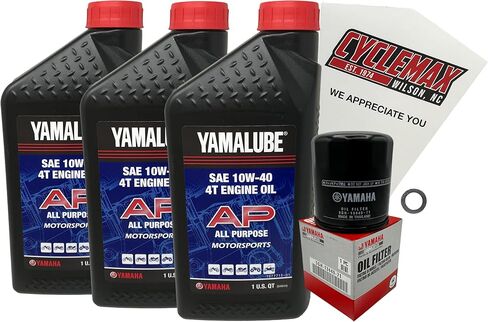 Cyclemax Standard Yamalube Oil Change Kit compatible with 2003-2006 Yamaha KODIAK 400 in Kuwait