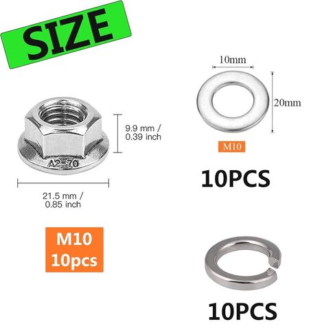 5/16"-18 Inch Serrated Flange Hex Lock Nuts, Hincell 75pcs 304 Stainless Steel Serrated Metric Hex Flange LockNuts,Bright Finish Hex Lock Nut in Saudi Arabia