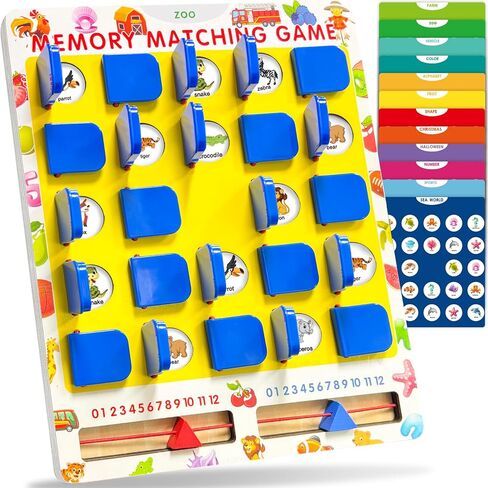 Matching Memory Game for Kids Ages 3-5 4-8, Car Airplane Travel Toys Games Activities for 3-5, Road Trip Essentials for Kids Toddlers, Board Games for Kids 4-6, Birthday Gifts for Kids Boys Girls in Saudi Arabia