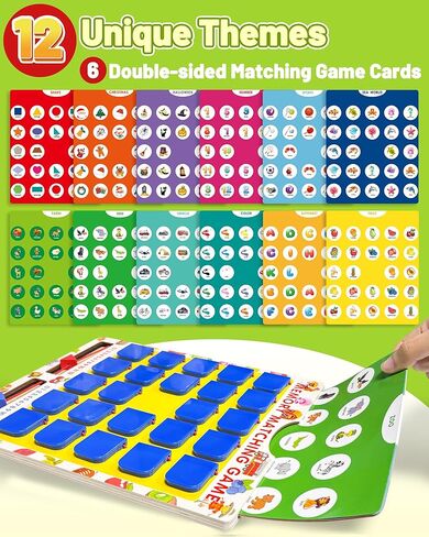 Matching Memory Game for Kids Ages 3-5 4-8, Car Airplane Travel Toys Games Activities for 3-5, Road Trip Essentials for Kids Toddlers, Board Games for Kids 4-6, Birthday Gifts for Kids Boys Girls in Saudi Arabia