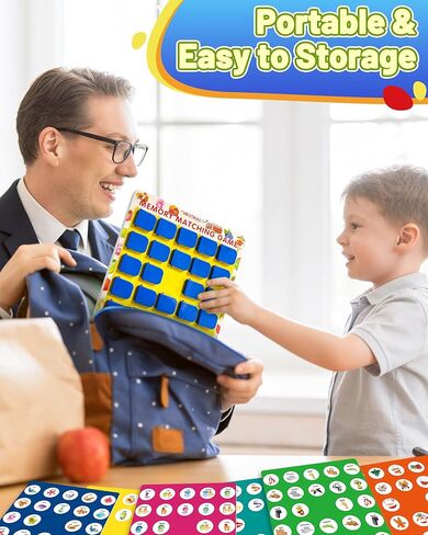 Matching Memory Game for Kids Ages 3-5 4-8, Car Airplane Travel Toys Games Activities for 3-5, Road Trip Essentials for Kids Toddlers, Board Games for Kids 4-6, Birthday Gifts for Kids Boys Girls in Saudi Arabia