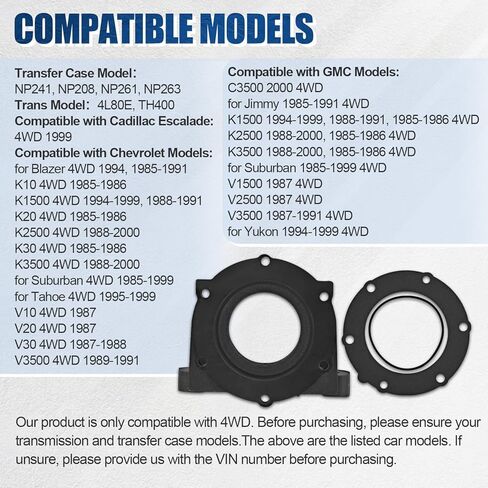 15654927 4L80E 4wd 4x4 Transfer Case Adapter Housing Compatible with Chevy and for GMC 4L80E TH400 Automatic Transmissions to NP208 NP241 NP261 NP263 6x6 Bolt in Kuwait