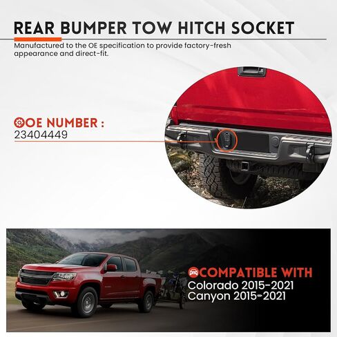 Rear Bumper Trailer Tow Hitch Receptacle Plug 23404450 Compatible with Canyon Colorado 2015-2022 Silverado 2014-2019 Sierra Escalade Trailer Brake Harness Towing 7 pin 4 pin Trailer Adapter 22799842 in Kuwait