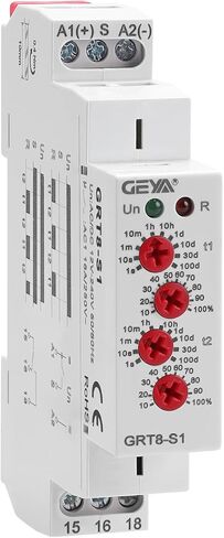 Asymmetric Cycle Timer 2SPDT Relay 16A AC/DC12V-240V Electronic Repeat Relay(GRT8-S2,AC/DC12V-240V) in Saudi Arabia