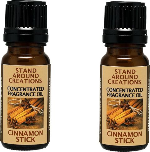 Set of 2 - Concentrated Fragrance Oil - Cinnamon Stick: A Full Bodied Scent of Rich Spicy Cinnamon. Made w/Natural Essential Oils, Cinnamon, Clove, Cinnamon Bark.(.33 fl.oz.) in Kuwait