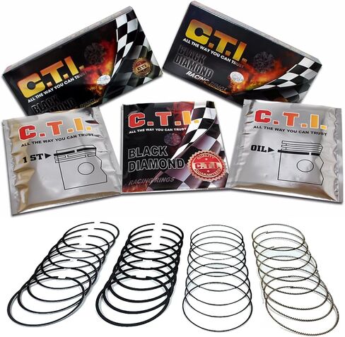 C.T.I. 14-094-08 BLACK DIAMOND Piston Ring Set Compatible With 07-20 Lexus | Toyota / GX460 / LX570 / Land Cruiser/Sequoia/Tundra / 4.6L 5.7L / 8CYL (Oversize 020 (+0.5mm)) in Saudi Arabia