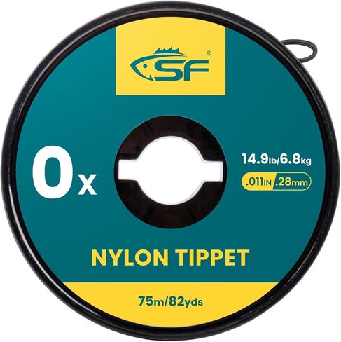 SF Clear Nylon Tippet Line with Holder Fly Fishing Tippets Leaders Trout 0X 1X 2X 3X 4X 5X 6X 7X in Saudi Arabia