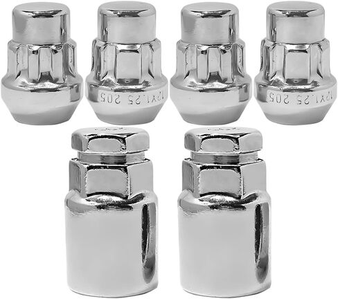 6PCS M12x1.25 Wheel Lock Lug Nut Set Anti-Theft Lug Key Compatible with Nissan Cube Rogue Altima 200SX Infiniti G20 M35 G35 Subaru WRX Forester Impreza BRZ Suzuki Geo More Models in Saudi Arabia