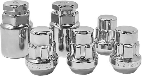 6PCS M12x1.25 Wheel Lock Lug Nut Set Anti-Theft Lug Key Compatible with Nissan Cube Rogue Altima 200SX Infiniti G20 M35 G35 Subaru WRX Forester Impreza BRZ Suzuki Geo More Models in Saudi Arabia