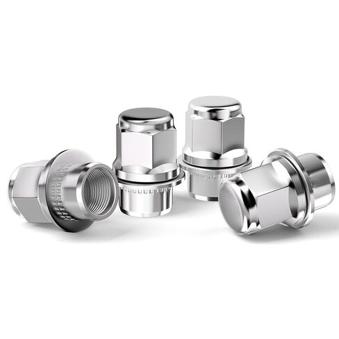 GAsupply 12x1.5 Lug Nuts Mag Seat, Closed End Chrome M12x1.5 Wheel Lug Nut, 1.46" 37mm Tall 13/16" 21mm Hex Flat Seat, 4 Pack in Saudi Arabia