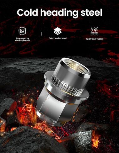 GAsupply 12x1.5 Lug Nuts Mag Seat, Closed End Chrome M12x1.5 Wheel Lug Nut, 1.46" 37mm Tall 13/16" 21mm Hex Flat Seat, 4 Pack in Saudi Arabia
