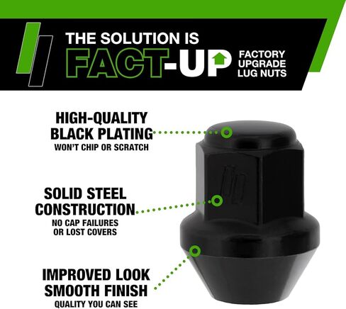 DPAccessories Lug Nuts Compatible with 2011-2026 Dodge Durango | Black OEM Style | for Factory Aluminum Wheels Only | Set of 20 Wheel Nuts | DDODUR03F-BK/1 in Kuwait