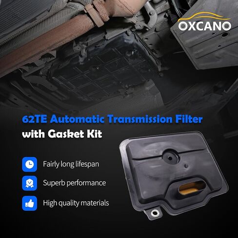 62TE Automatic Transmission Filter with Gasket Kit Compatible with Dodge Grand Caravan Avenger Journey Ram ProMaster 1500 2500 3500 Chrysler Town & Country 200 Sebring # 68018555AA FT1240 58128 in Kuwait